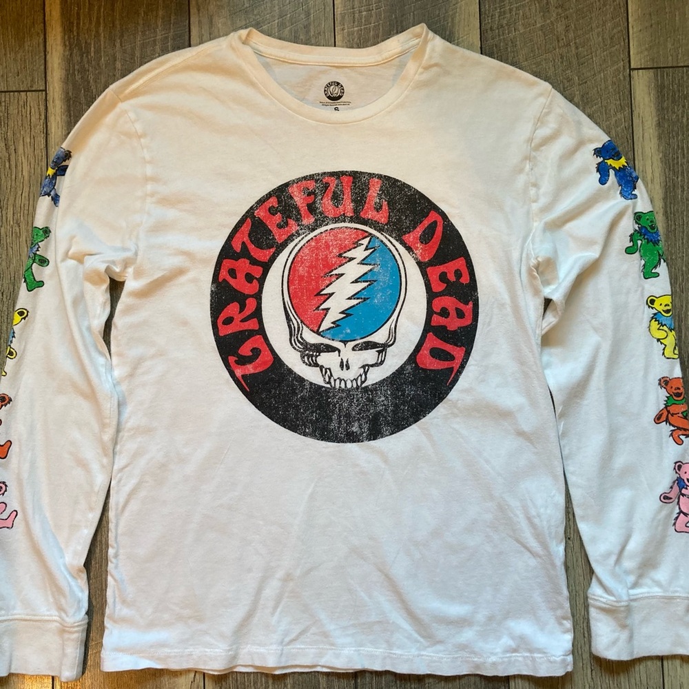 Grateful Dead Distressed Long Sleeve Shirt circa 2018 Size Sm